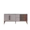 Madia Pastel 2 ante e 6 cassetti in colore beige, noce e dark coffee - immagine 3