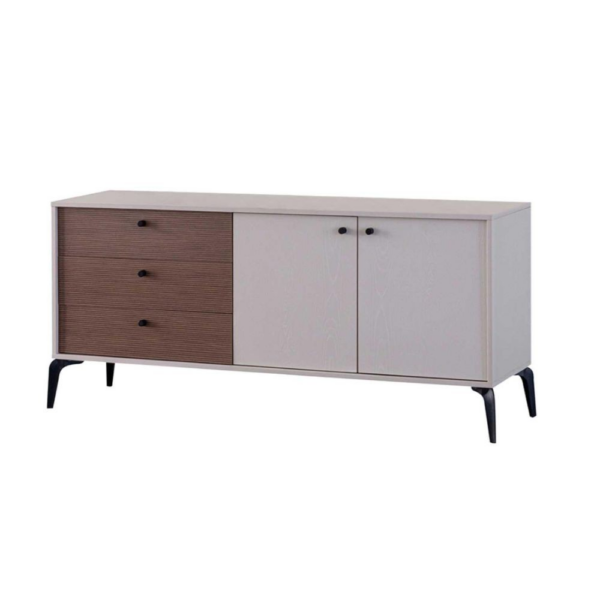 Madia Piedra 2 ante e 3 cassetti in vizion beige 170 e kaplan 321 - immagine 4