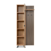 Mobile ingresso Medan 42A cannettato con specchio e 4 ripiani interni colore quercia e antracite - immagine 7
