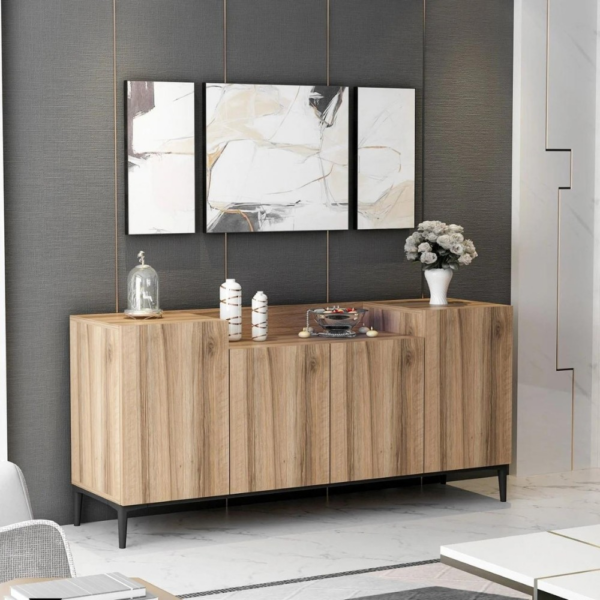 Madia Ellaria 4 ante noce 160x42x75h - immagine 3