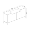 Madia Ellaria 4 ante noce 160x42x75h - immagine 8