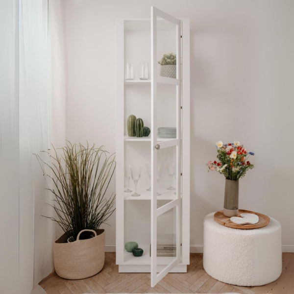 Vetrina Arles 52A con 4 scomparti colore bianco - immagine 2