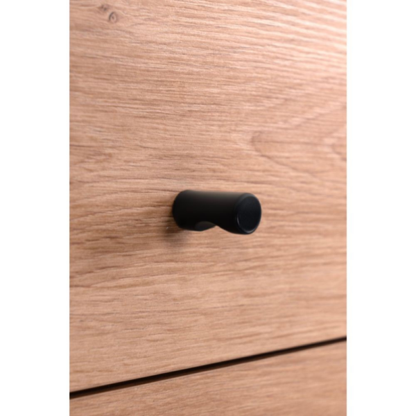 Mobile ingresso Medan 42B cannettato con 2 ante e panca colore quercia e antracite - immagine 13