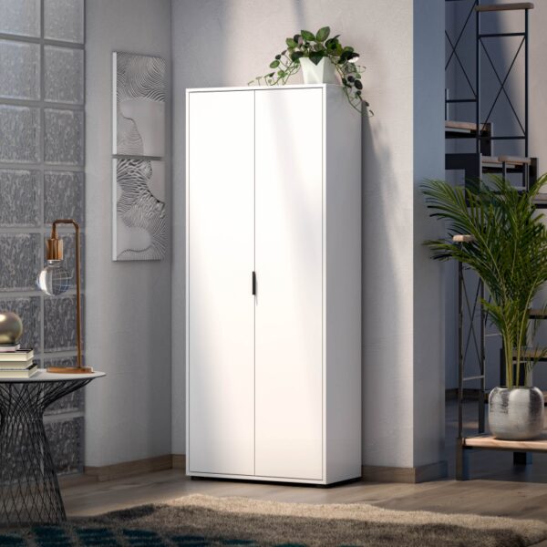 Scarpiera a 2 ante bianca XXL JOLLY Made in Italy cm 72x36x180h