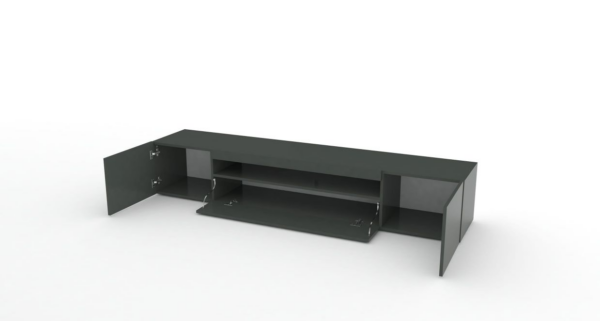 Mobile Porta TV Daiquiri - 200cm - Antracite Lucido - immagine 2