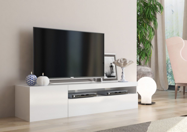 Mobile Porta TV Daiquiri - 155cm - Bianco Lucido