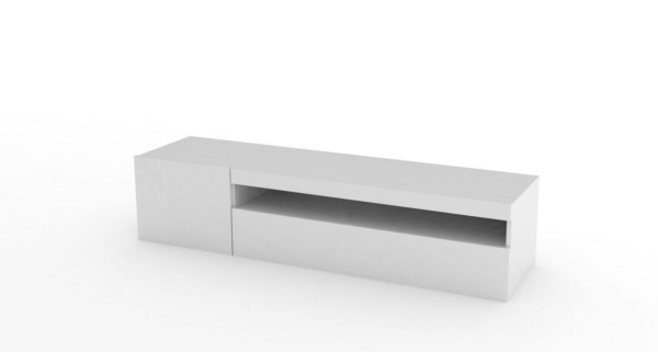 Mobile Porta TV Daiquiri - 155cm - Bianco Lucido - immagine 3