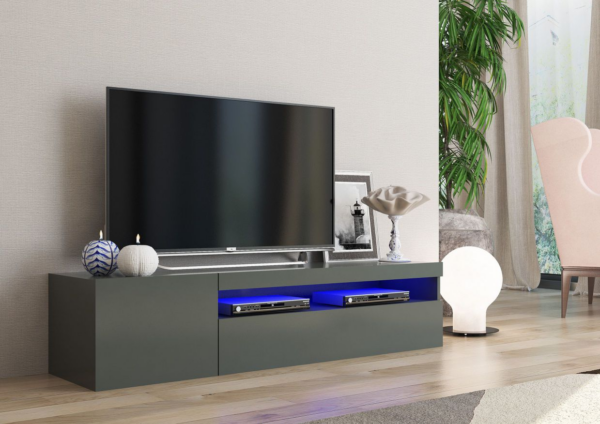 Mobile Porta TV Daiquiri - 155cm - Antracite Lucido