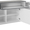 Credenza Coro Moderna 3 ante - Bianco Lucido e Acero Pereira - immagine 2