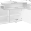 Credenza Coro Moderna 3 ante - Bianco Lucido e Acero Pereira - immagine 3