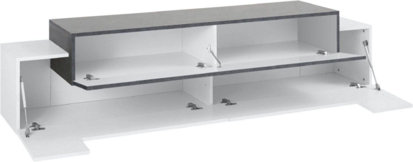 Credenza Coro Moderna 2 ante - Bianco Lucido e Report - immagine 2
