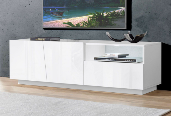 Mobile Porta TV Vega 150 - 2 ante - Bianco Lucido