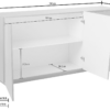 Credenza Vega 180 - 2 ante/3 cassetti - Ardesia - immagine 4