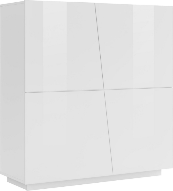 Madia Vega - 4 ante - 120x126x43 - Bianco Lucido - immagine 4