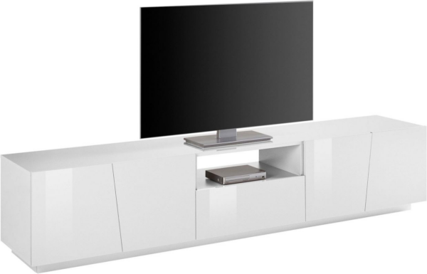 Mobile Porta TV Vega 220 - 4 ante/1 cassetto - Bianco Lucido - immagine 4