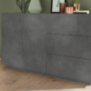 Credenza Vega 140 - 2 ante/3 cassetti - Ardesia