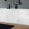 Credenza Vega 180 - 2 ante/3 cassetti - Bianco Lucido