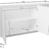Credenza Vega 180 - 2 ante/3 cassetti - Bianco Lucido - immagine 2