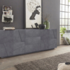 Credenza Ping 220 - 4 ante/3 cassetti - Ardesia - immagine 2