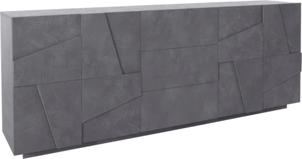 Credenza Ping 220 - 4 ante/3 cassetti - Ardesia - immagine 4