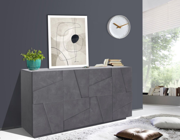 Credenza Ping 160 - 4 ante - Ardesia - immagine 2