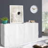 Credenza Ping 160 - 4 ante - Bianco Lucido