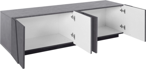 Mobile Porta TV Ping 160 - 4 ante - Ardesia - immagine 2