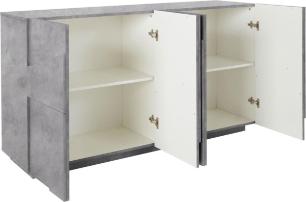 Credenza Ping 160 - 4 ante - Cemento Bronx - immagine 2