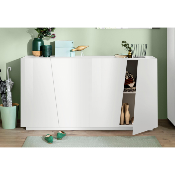 Credenza Vega 160 - 4 ante - Bianco Lucido
