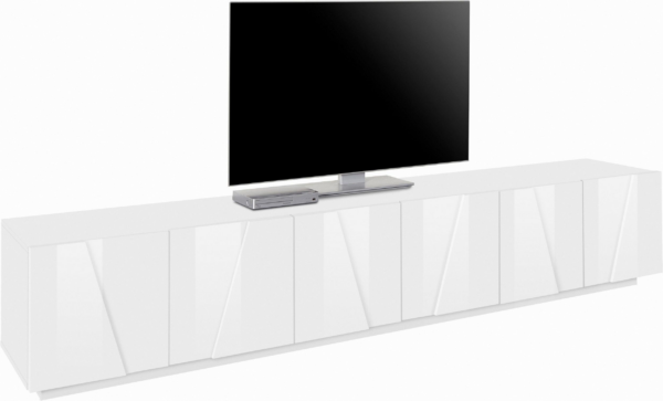 Mobile Porta TV Ping 240 - 6 ante - Bianco Lucido
