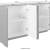 Credenza Ping 160 - 4 ante - Bianco Lucido - immagine 4