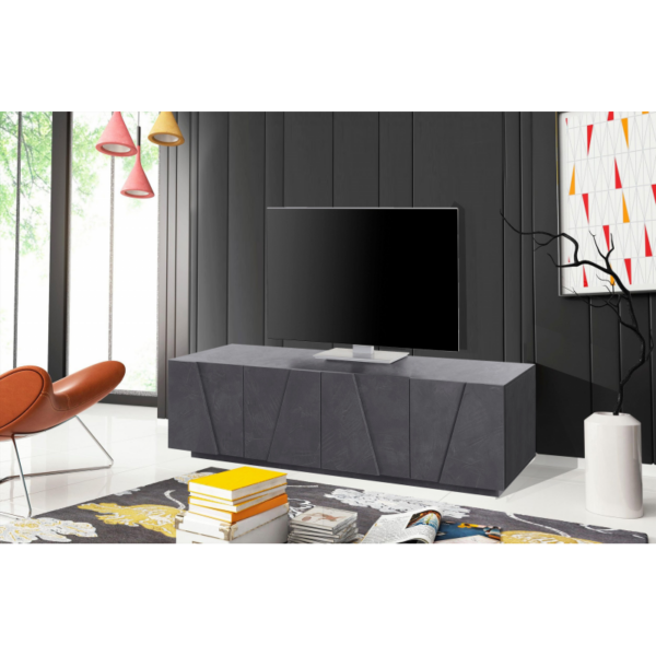Mobile Porta TV Ping 160 - 4 ante - Ardesia - immagine 4