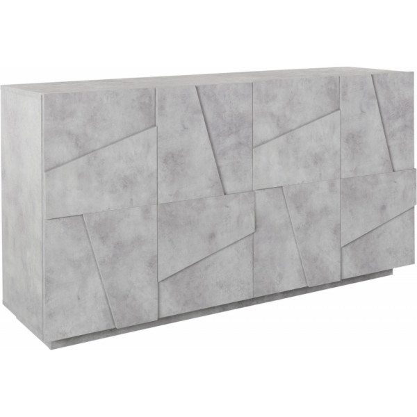 Credenza Ping 160 - 4 ante - Cemento Bronx - immagine 4