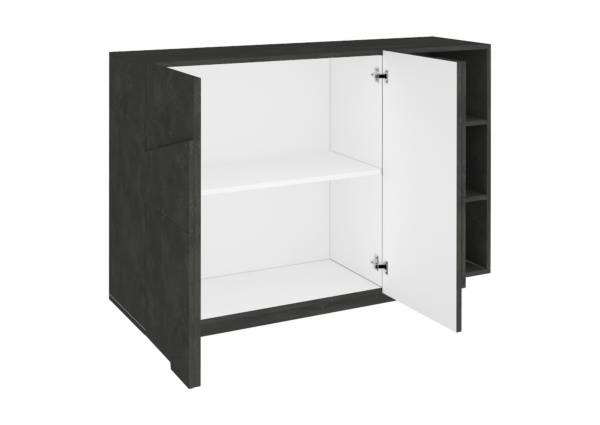 Mobile Multiuso Ping 120 - 2 ante/ 3 vani - Ardesia - immagine 3