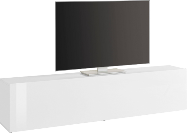 Mobile Porta TV Maruska - 1 anta a ribalta - 180x40x30 - Bianco Lucido - immagine 4