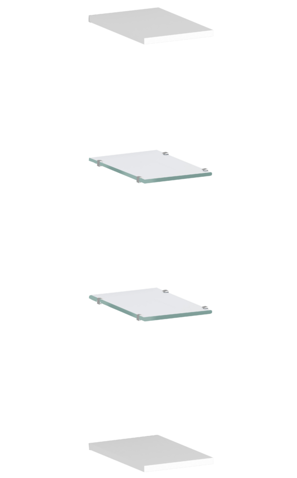 Mensola Maruska - 20x1,6/0,5x27 - Bianco Lucido - immagine 2