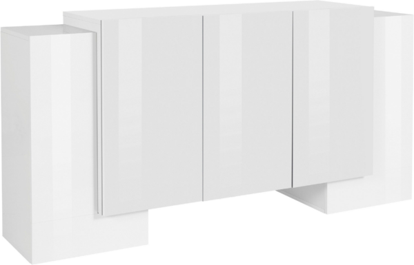 Credenza Pillon 170 - 2 ante + 3 ante - Bianco Lucido - immagine 4