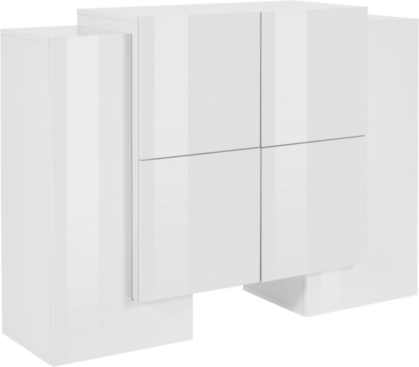 Madia Pillon 130 - 2+4 ante - Bianco Lucido - immagine 3