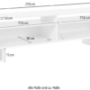 Porta TV Pillon 210 - 2+1 ante - Bianco Lucido/Report - immagine 2