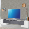Porta TV Pillon 210 - 2+1 ante - Bianco Lucido/Report - immagine 4