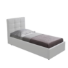 Letto singolo con contenitore Napoli bianco - immagine 2