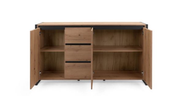 Madia Denver 3 160x40x88H quercia antracite - immagine 4
