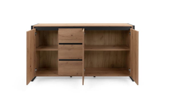 Madia Denver 3 160x40x88H quercia antracite - immagine 7