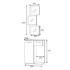 Mobile ingresso Lion con specchi anta e cassetto rovere bianco - immagine 3