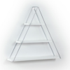 Mensola triangolare 3 ripiani Moset bianco MT191003 - immagine 2