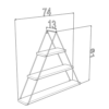 Mensola triangolare 3 ripiani Moset bianco MT191003 - immagine 3