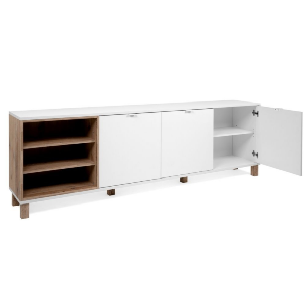 Madia Menorca 57A 3 ante bianco rovere 200x35x64,5 - immagine 3