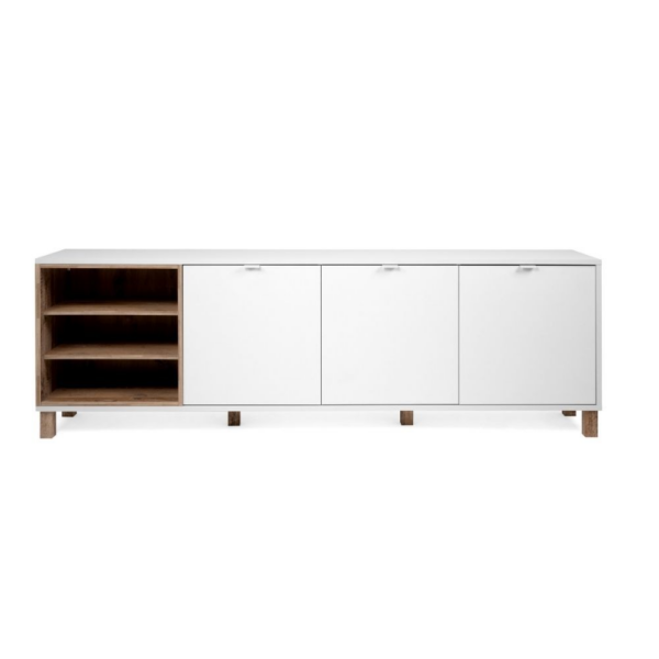 Madia Menorca 57A 3 ante bianco rovere 200x35x64,5 - immagine 4