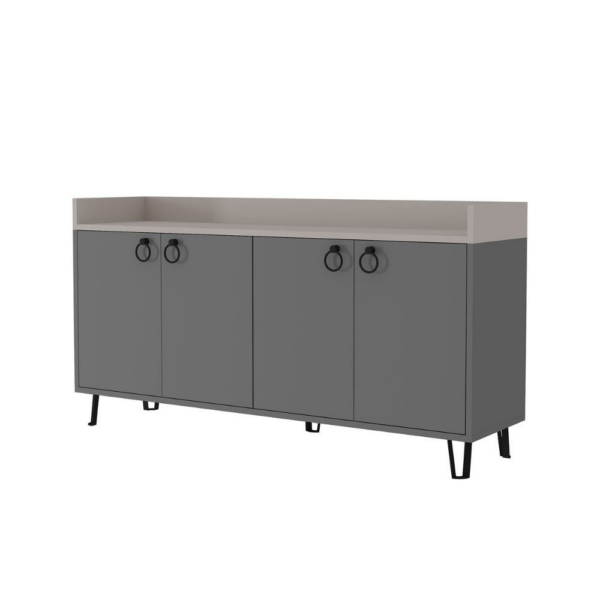 Madia Dea 4 ante antracite tortora 140x36x80 h - immagine 3