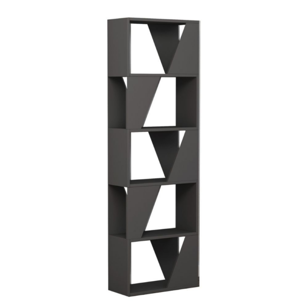 Libreria Frame antracite 5 ripiani 54x168 - immagine 2